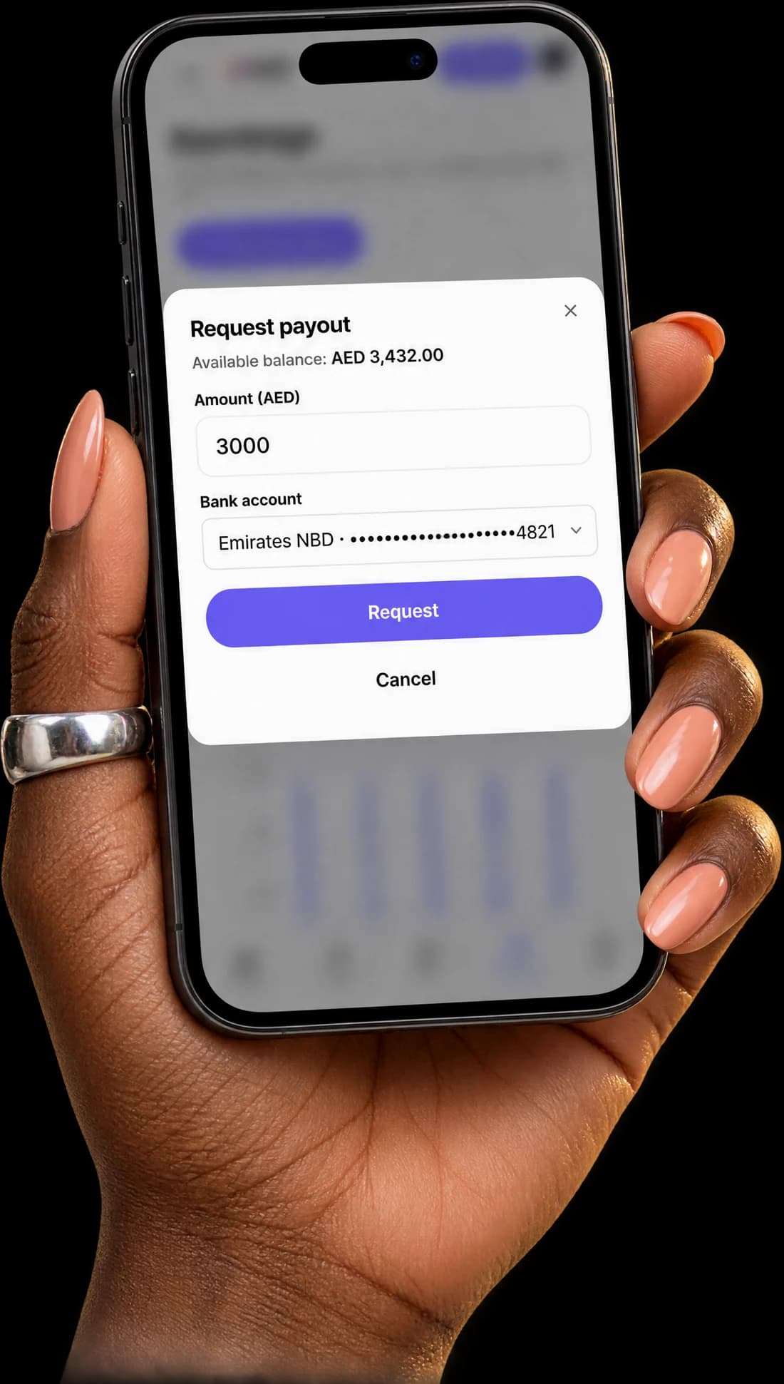 A phone showing the approval page