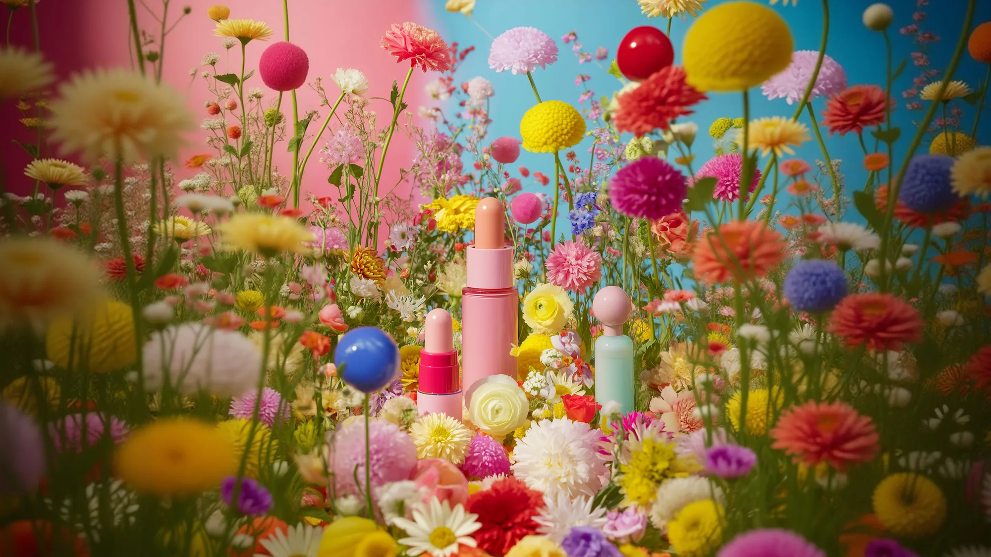 A beauty creator applying makeup under a ring light.